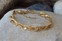 Delicate Gold Leather Bracelet