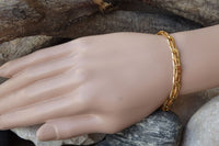 Delicate Gold Leather Bracelet