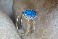 Double Band Opal Ring