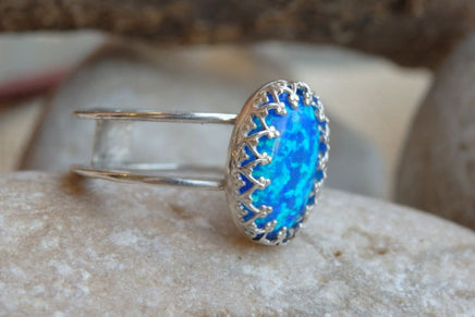 Double Band Opal Ring