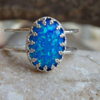 Double Band Opal Ring