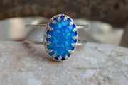 Double Band Opal Ring