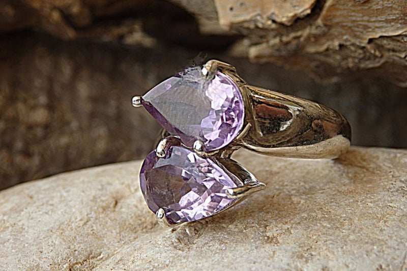 Amazon.com: Round Amethyst Ring, 925 Silver Ring, Gemstone Ring, Amethyst  Silver Ring, Natural Amethyst, Gift for her, Stacking Ring, Jewelry (3.5) :  Handmade Products