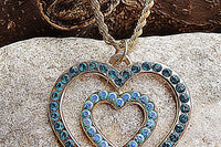 Double Heart Pendant Necklace