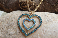 Double Heart Pendant Necklace