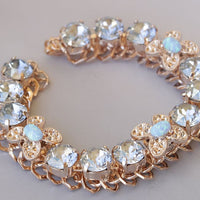 Dusty Blue Rebeka Crystal Bracelet