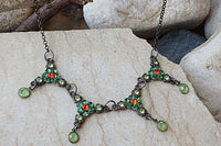 Emerald And Orange Necklace