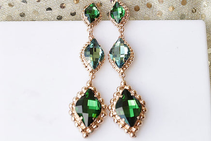 Emerald Chandelier Earrings