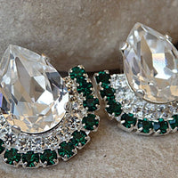 Emerald Clear Earrings