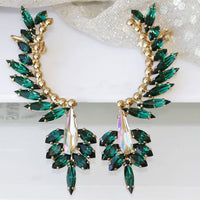 Emerald Climbing Earrings