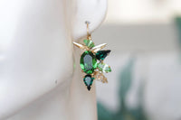 Emerald Cluster Earrings