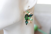 Emerald Cluster Earrings