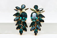 Emerald Cluster Earrings