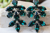 Emerald Cluster Earrings