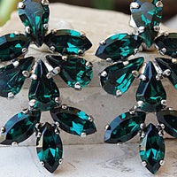 Emerald Cluster Earrings