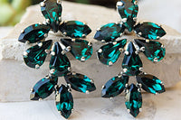 Emerald Cluster Earrings