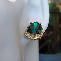 Emerald Crystal Earrings