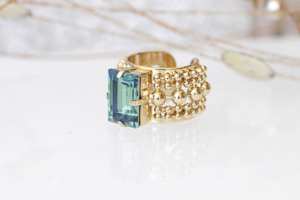 Emerald Crystal Ring