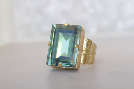 Emerald Crystal Ring