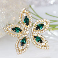 Emerald Flower Ring