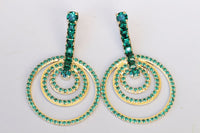 Emerald Hoop Earrings