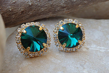 Emerald Stud Earrings