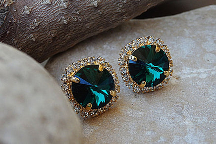 Emerald Stud Earrings