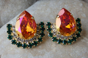 Emerald Tangerine Earrings