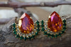 Emerald Tangerine Earrings
