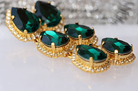 Emerald Wedding Earrings