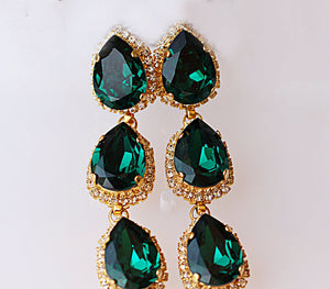 Emerald Wedding Earrings