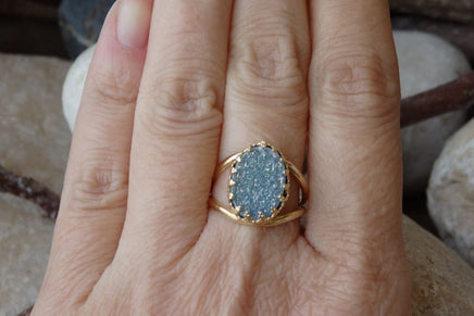 Engagement Ring. Druzy Ring