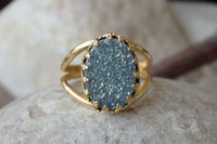 Engagement Ring. Druzy Ring