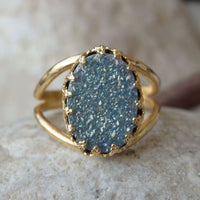 Engagement Ring. Druzy Ring