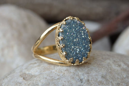 Engagement Ring. Druzy Ring