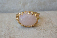 Engagement Rose Quartz Ring