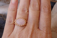 Engagement Rose Quartz Ring