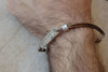Engraved Bar Bracelet. Silver Leather Bracelet. Kabbalah Shema Israel Womens Mens Bracelet. Hebrew Bracelet. Jewish Star Of David Bracelet