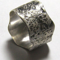 Engraved Silver Band Ring