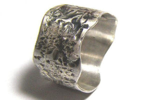 Engraved Silver Band Ring