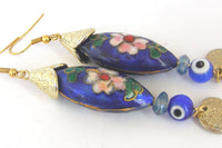 Evil Eye Blue Earrings