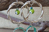 Evil Eye Green Agate Earrings