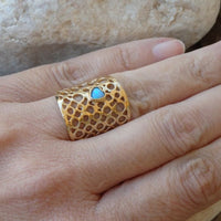 Extra Wide Gold Ring