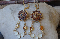 Flower Leverback Earrings