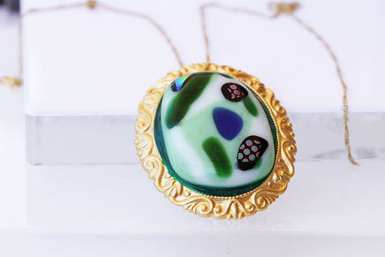 Framed Fused Glass Necklace