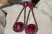 Fuchsia Chandelier Earrings