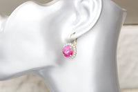 Fuchsia Drop Earrings