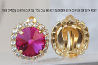 Fuchsia Stud Earrings