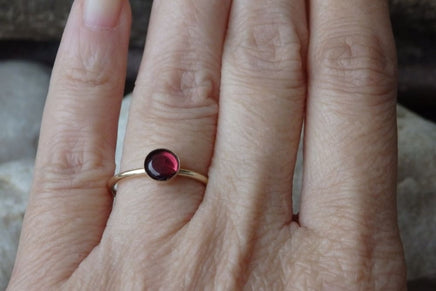 Garnet Gold Ring