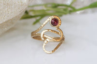 Garnet Heart Ring